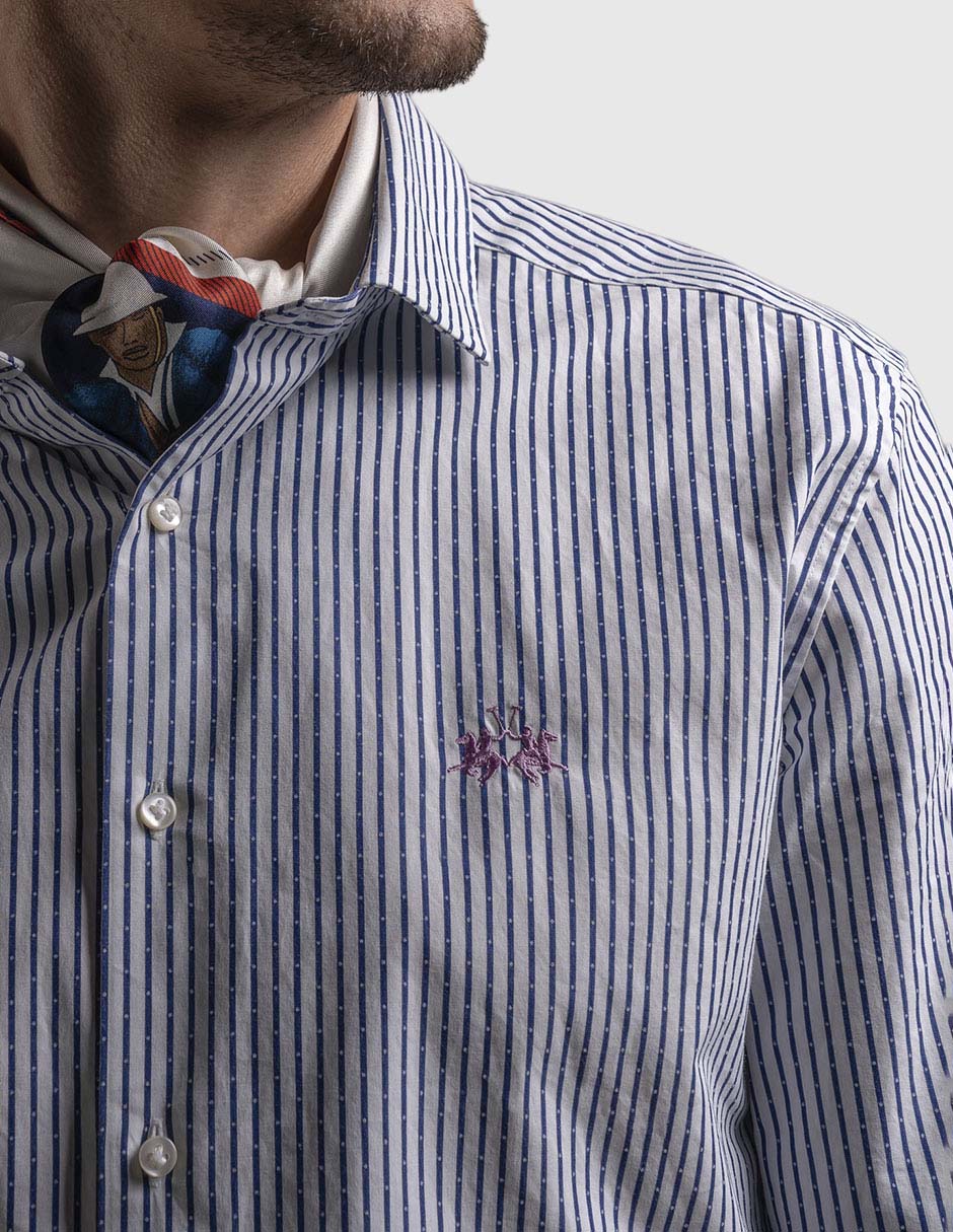 Camisa casual de algodón manga larga para hombre 4