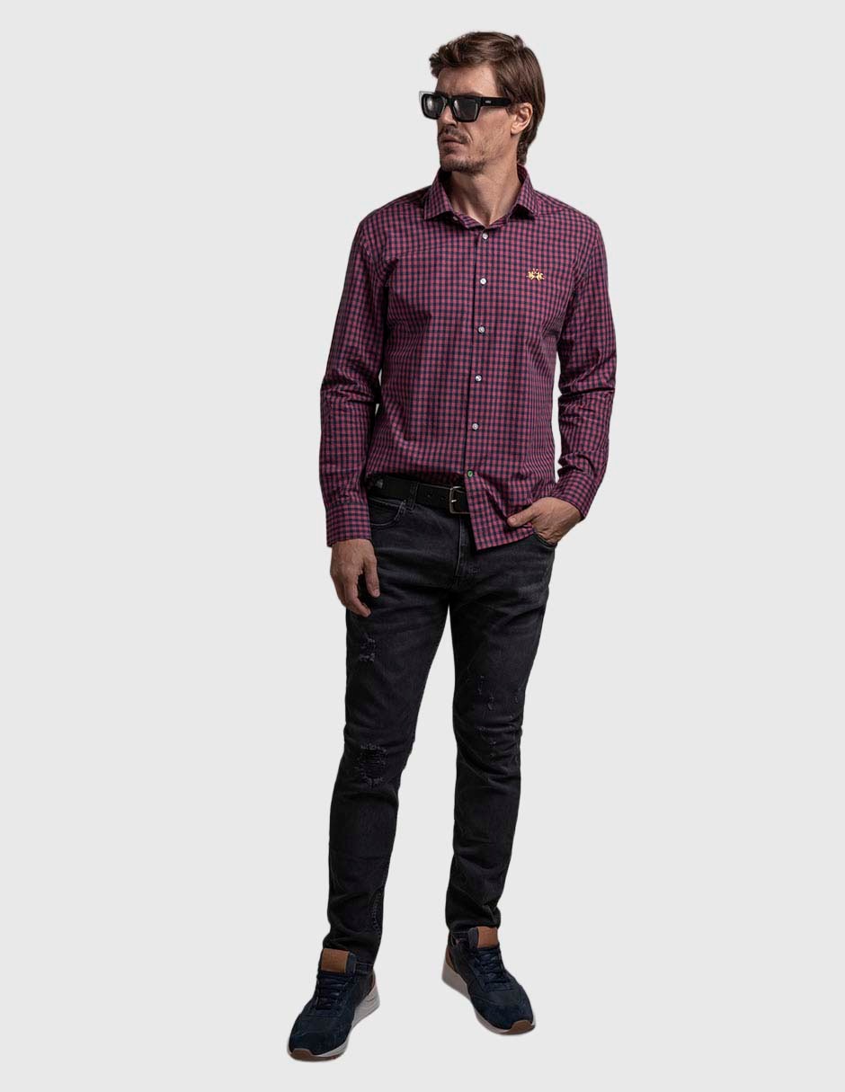Camisa casual de algodón manga larga para hombre 3