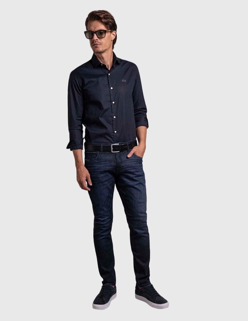 CAMISA LA MARTINA 122, XG, AZUL MARINO