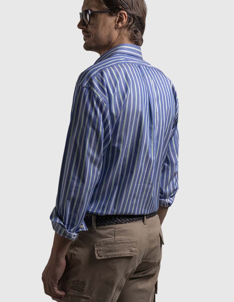 Camisa casual manga larga para hombre 2