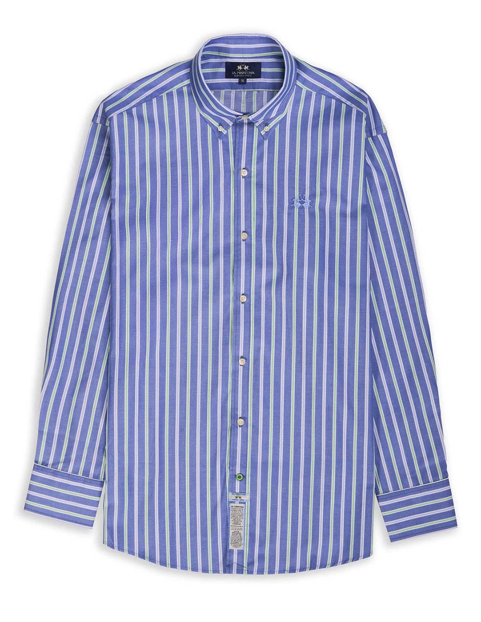 Camisa casual manga larga para hombre 5