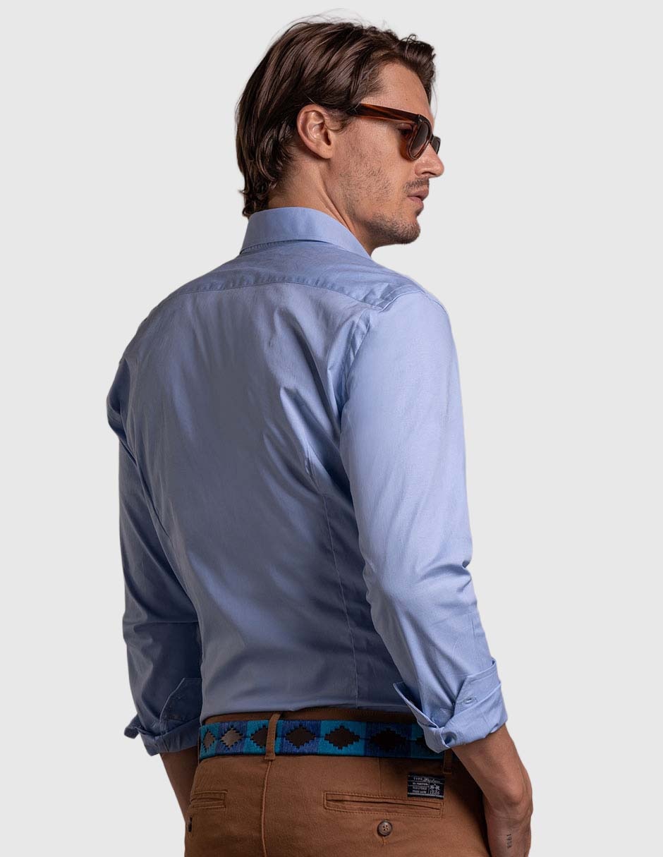 Camisa business casual de algodón manga larga para hombre 2
