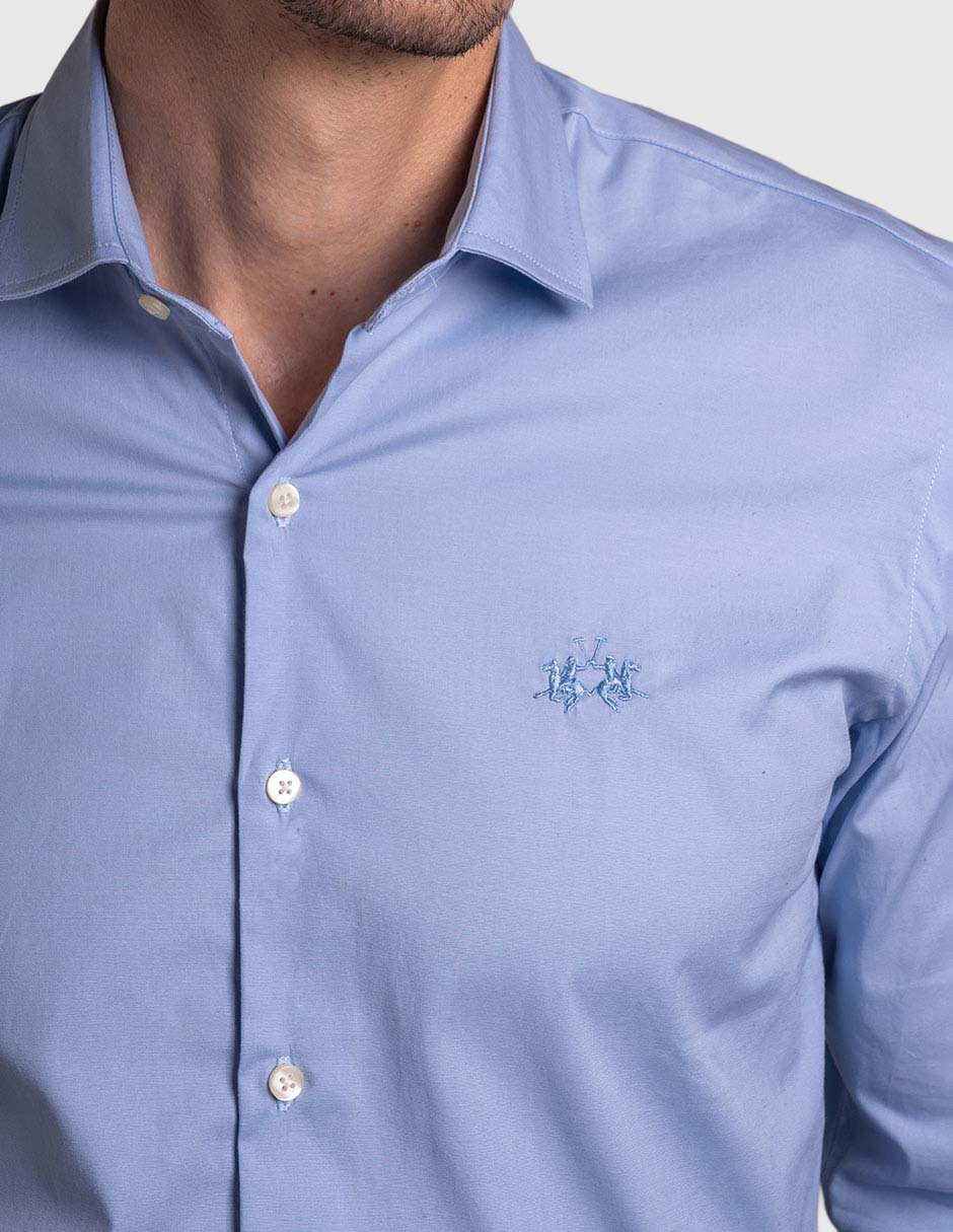 Camisa business casual de algodón manga larga para hombre 3