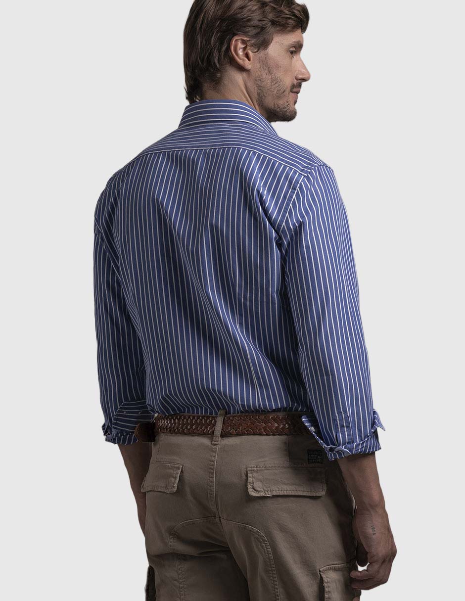 Camisa business casual de algodón manga larga para hombre 2