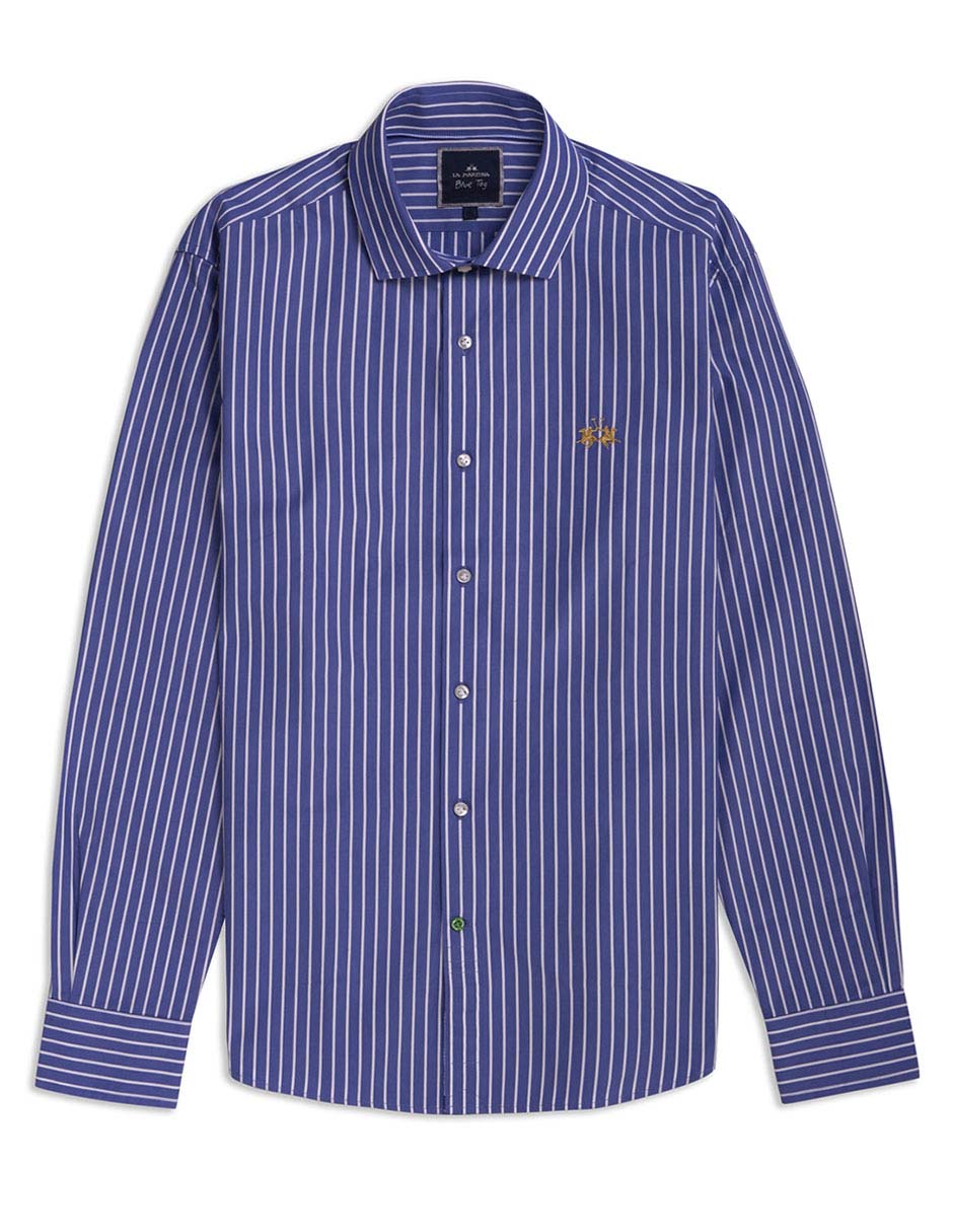 Camisa business casual de algodón manga larga para hombre 5