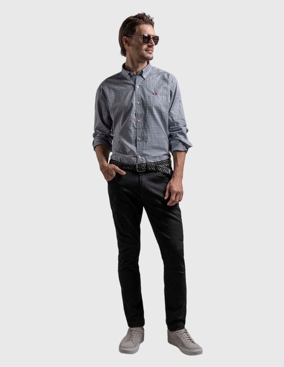 Camisa casual de algodón manga larga para hombre 3