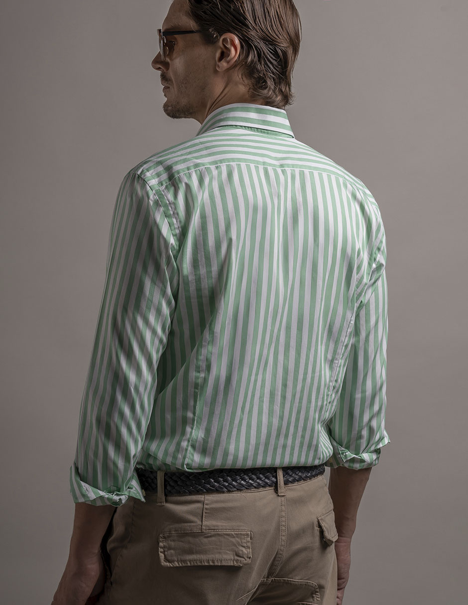 Camisa casual de algodón manga larga para hombre 2
