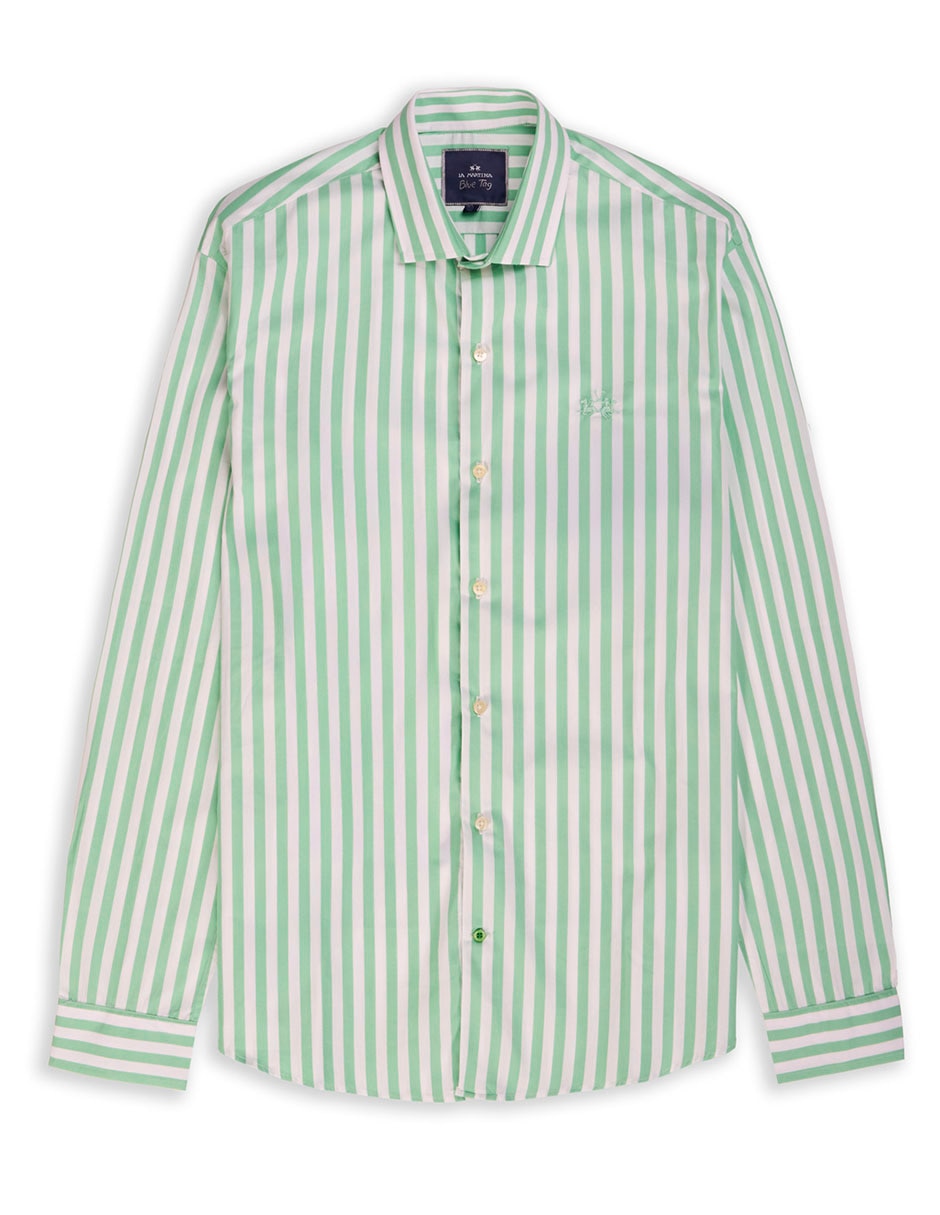 Camisa casual de algodón manga larga para hombre 4