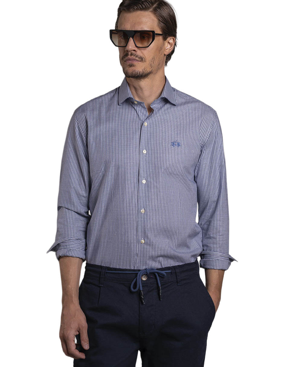 Camisa casual la martina manga larga para hombre