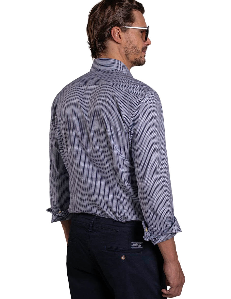 Camisa casual manga larga para hombre 3