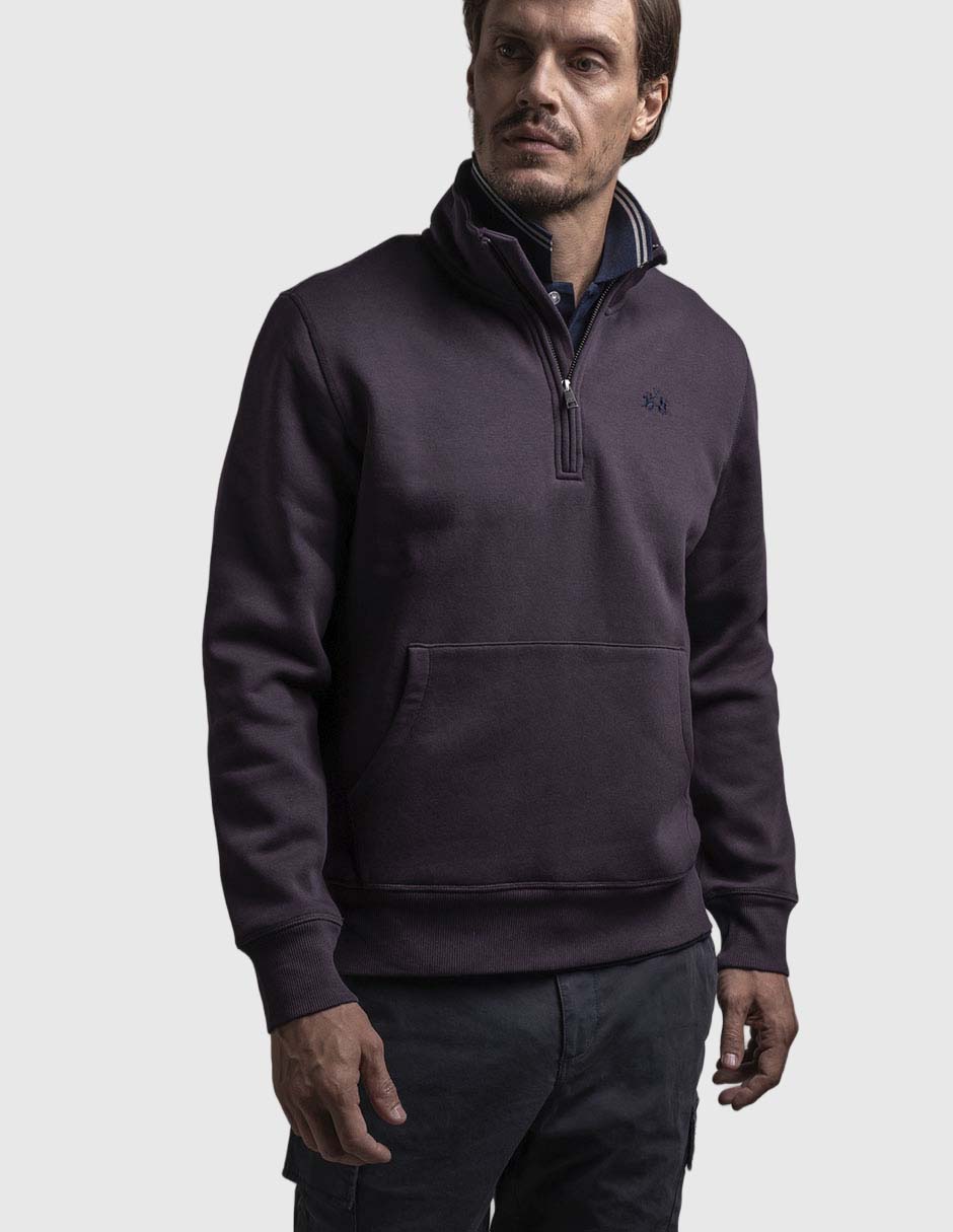 Suéter cuello con cierre para hombre