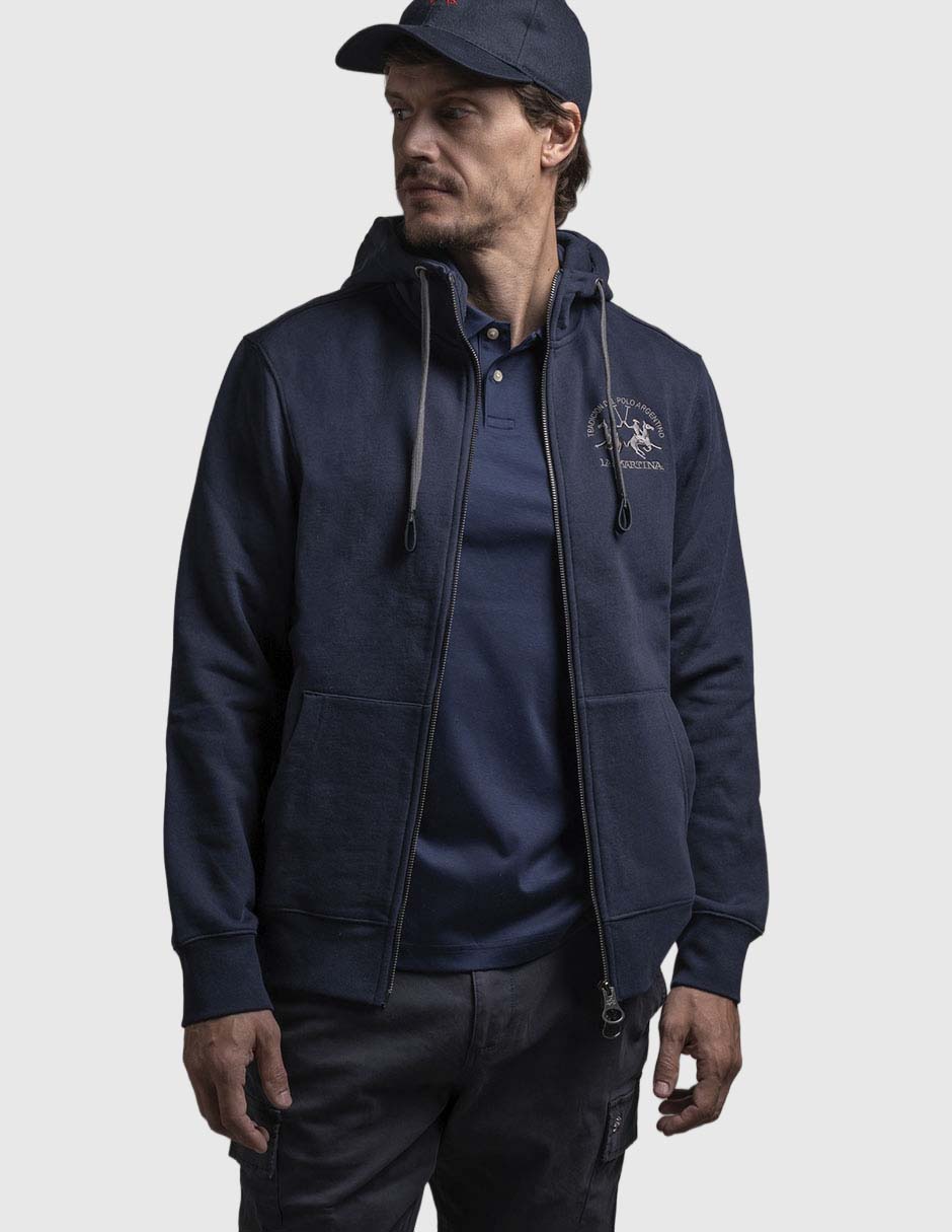 Chamarra casual con capucha y bolsas para hombre Chamarra casual con capucha y bolsas para hombre