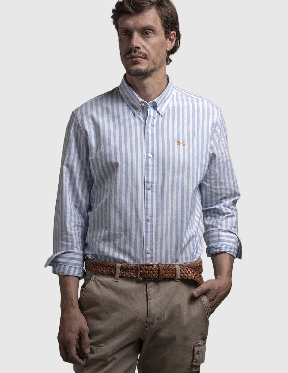 Camisa casual de algodón manga larga para hombre Camisa casual de algodón manga larga para hombre