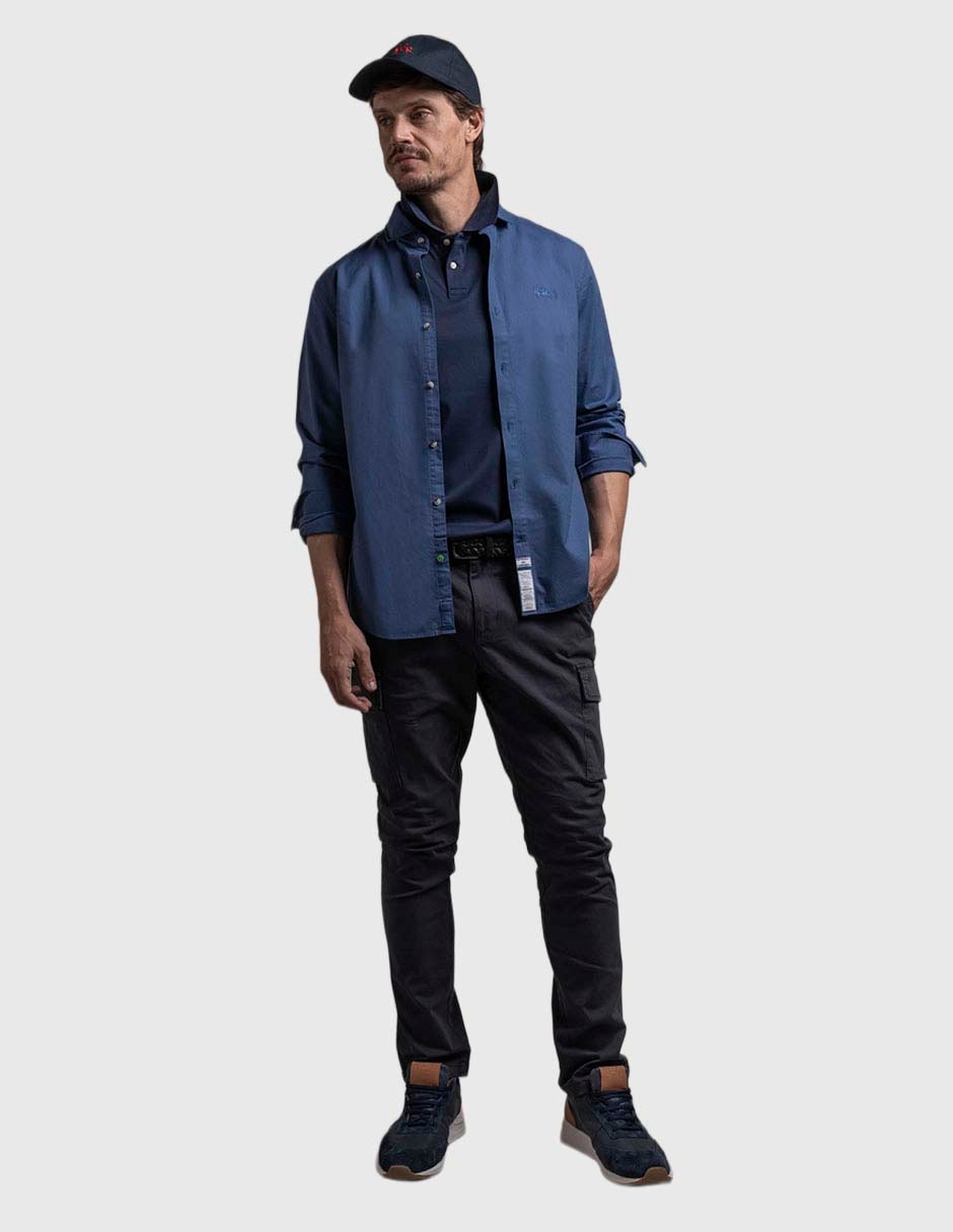 Camisa casual manga larga para hombre 3