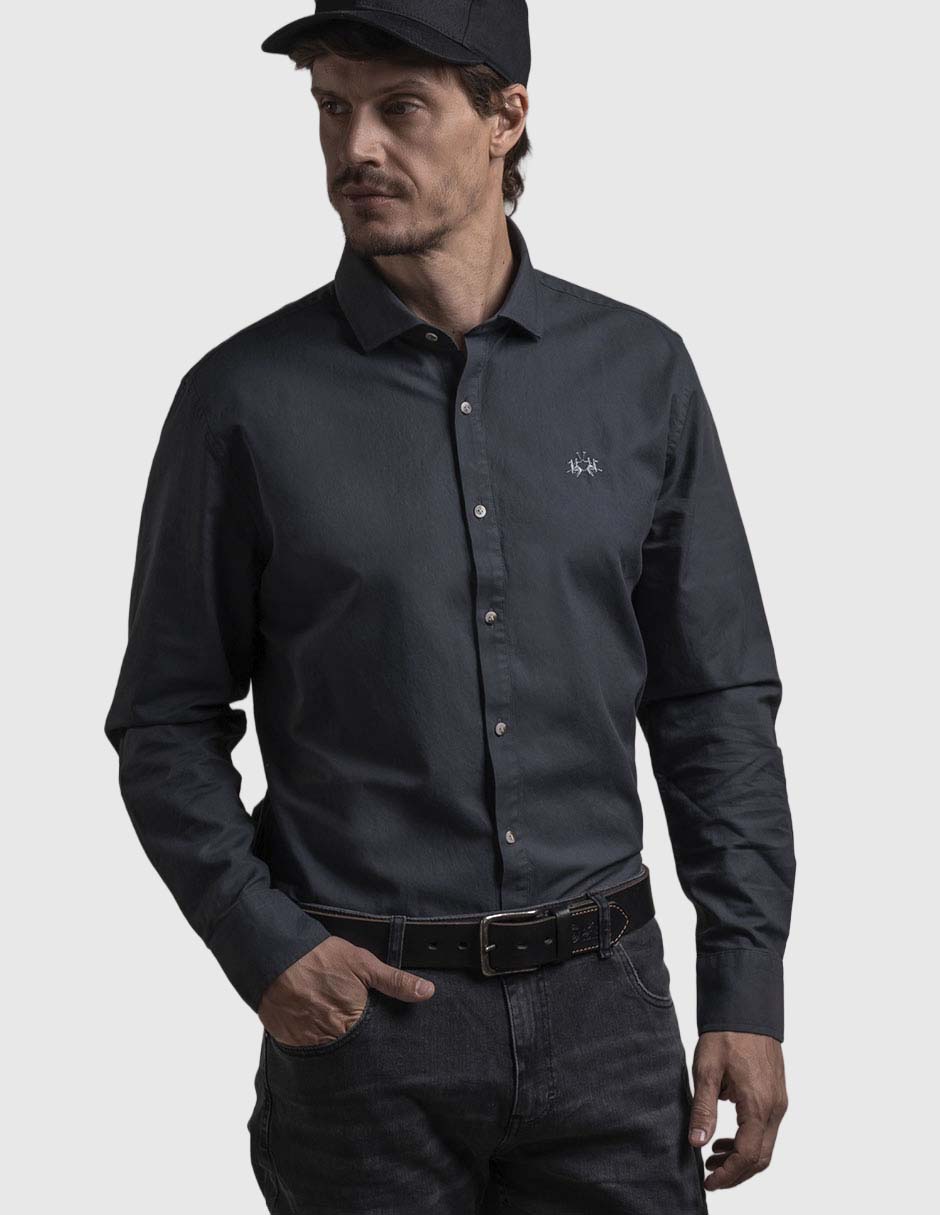 Camisa casual manga larga para hombre