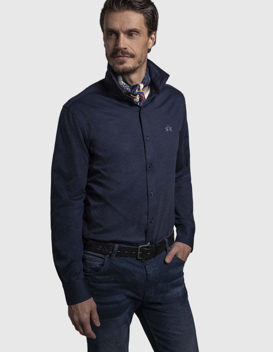 Camisa Business casual de algodón manga larga para hombre Camisa Business casual de algodón manga larga para hombre