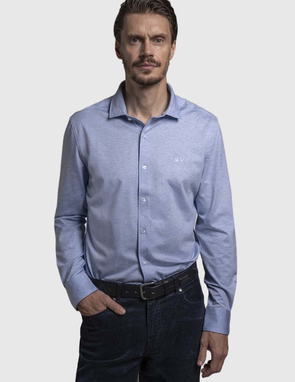 Camisa Business casual de algodón manga larga para hombre Camisa Business casual de algodón manga larga para hombre