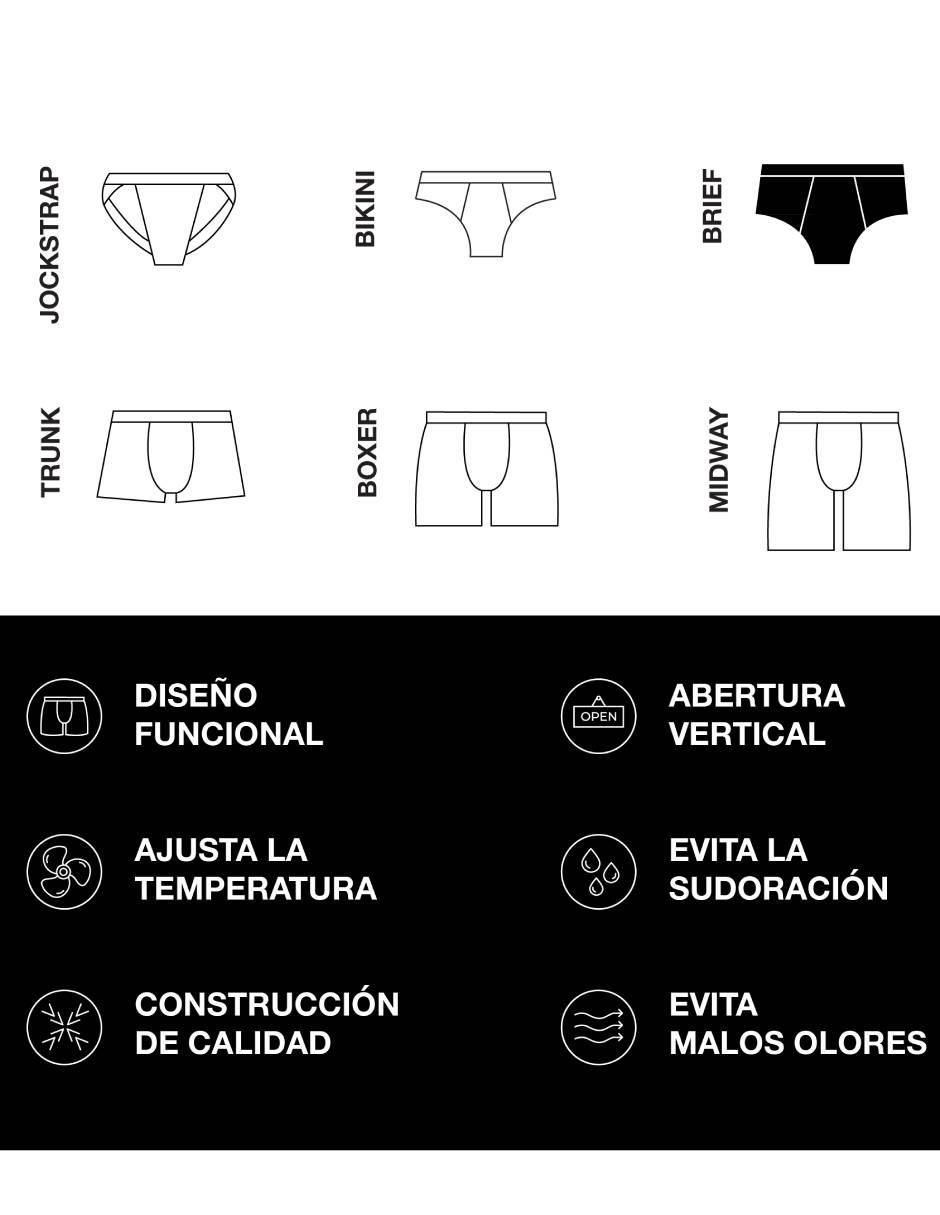 Trusa unnder "de" modal "para hombre" 1 "piezas" (si aplica)