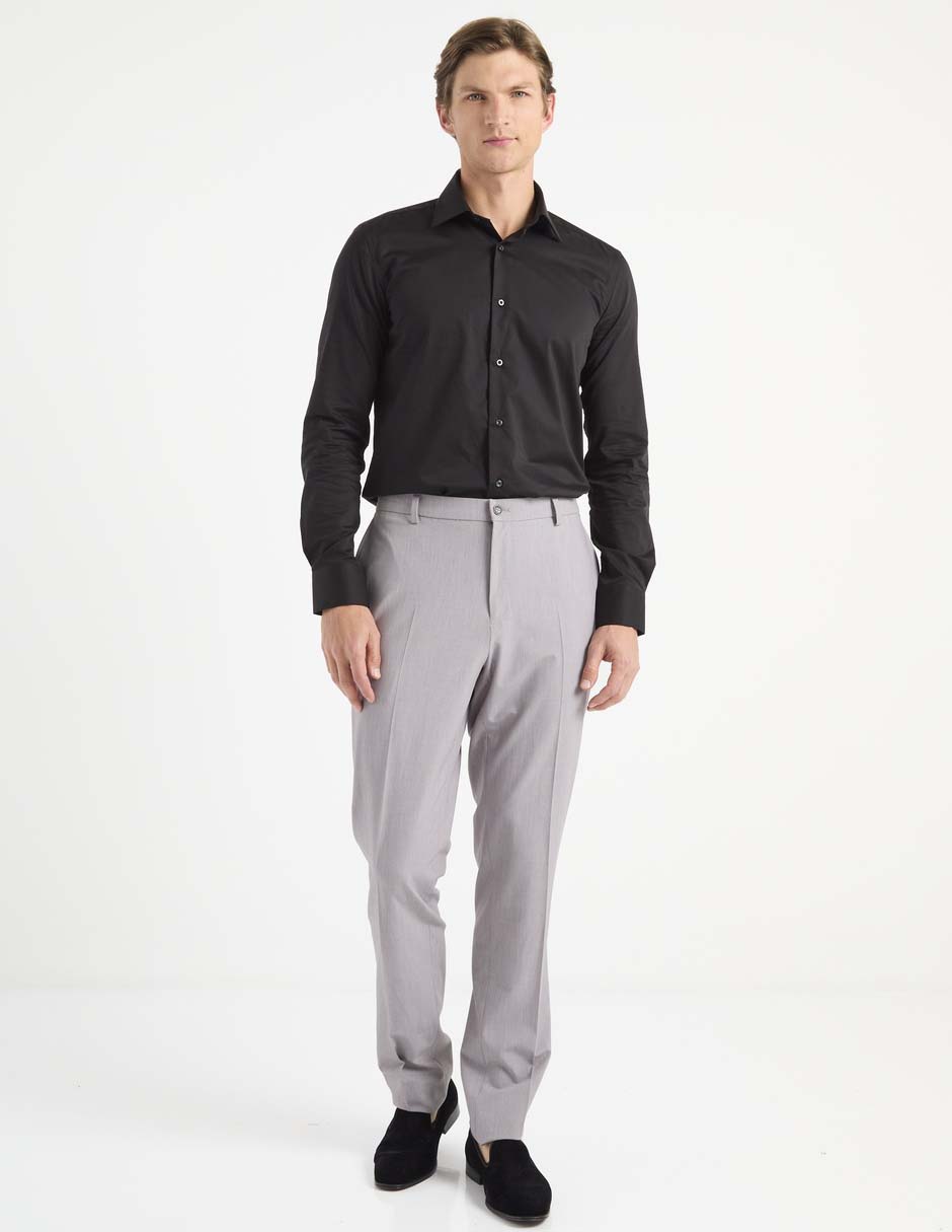 Camisa de vestir de algodón manga larga para hombre 3