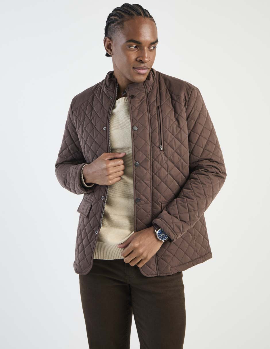 Chamarra capitonada con bolsillos para hombre Chamarra capitonada con bolsillos para hombre
