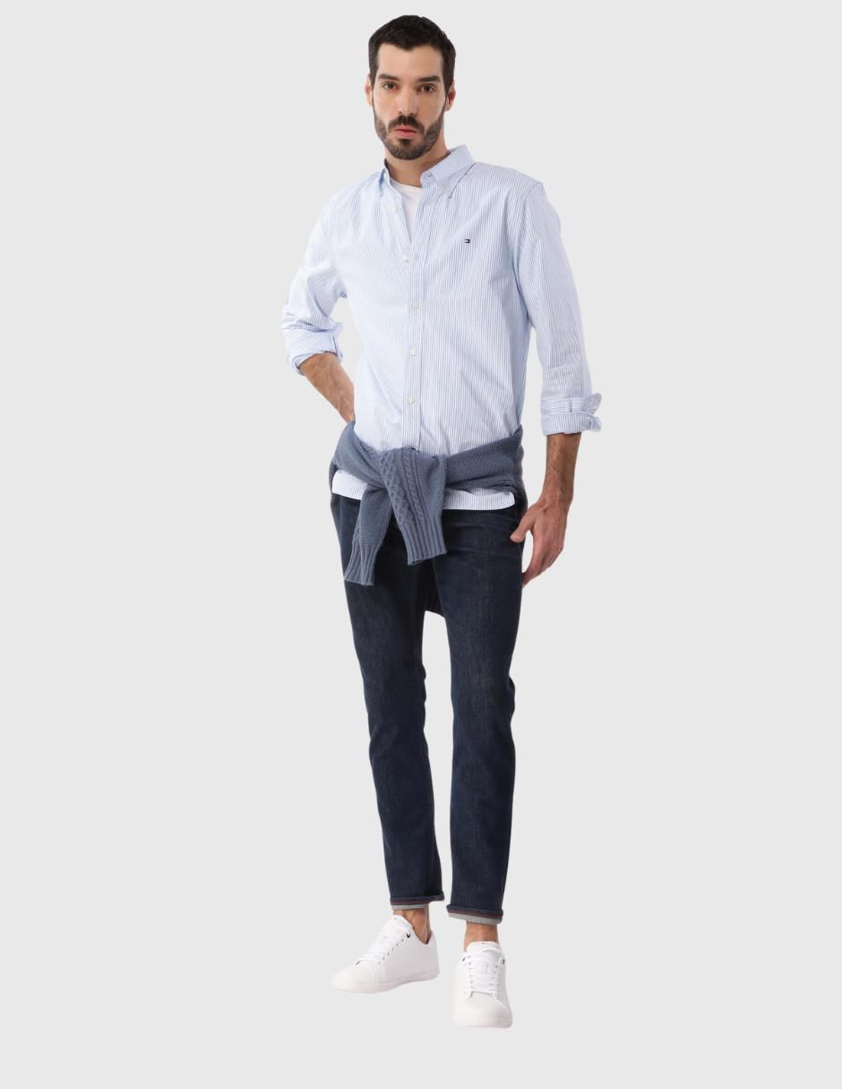 Camisa casual de algodón manga larga para hombre 5