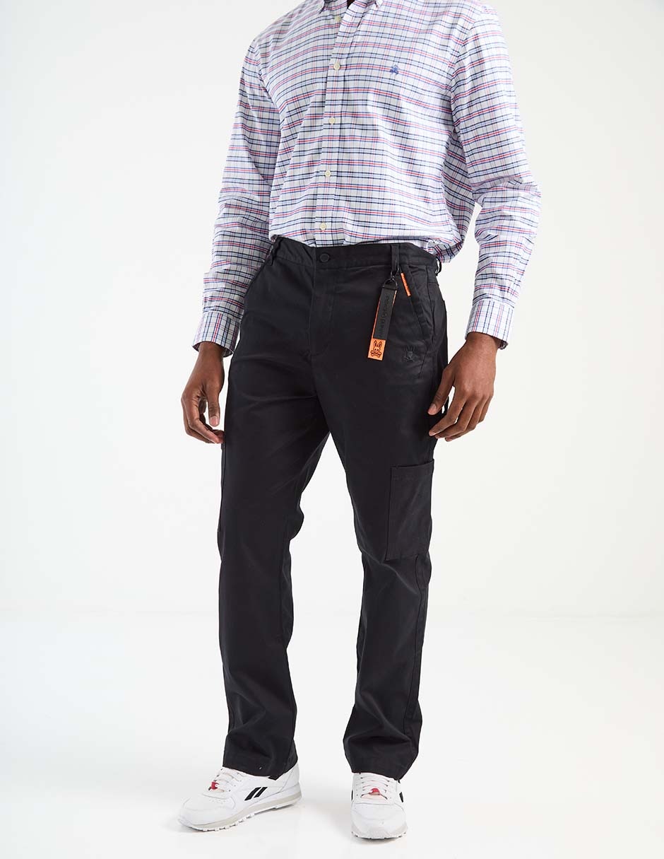 Pantalón cargo regular de algodón para hombre