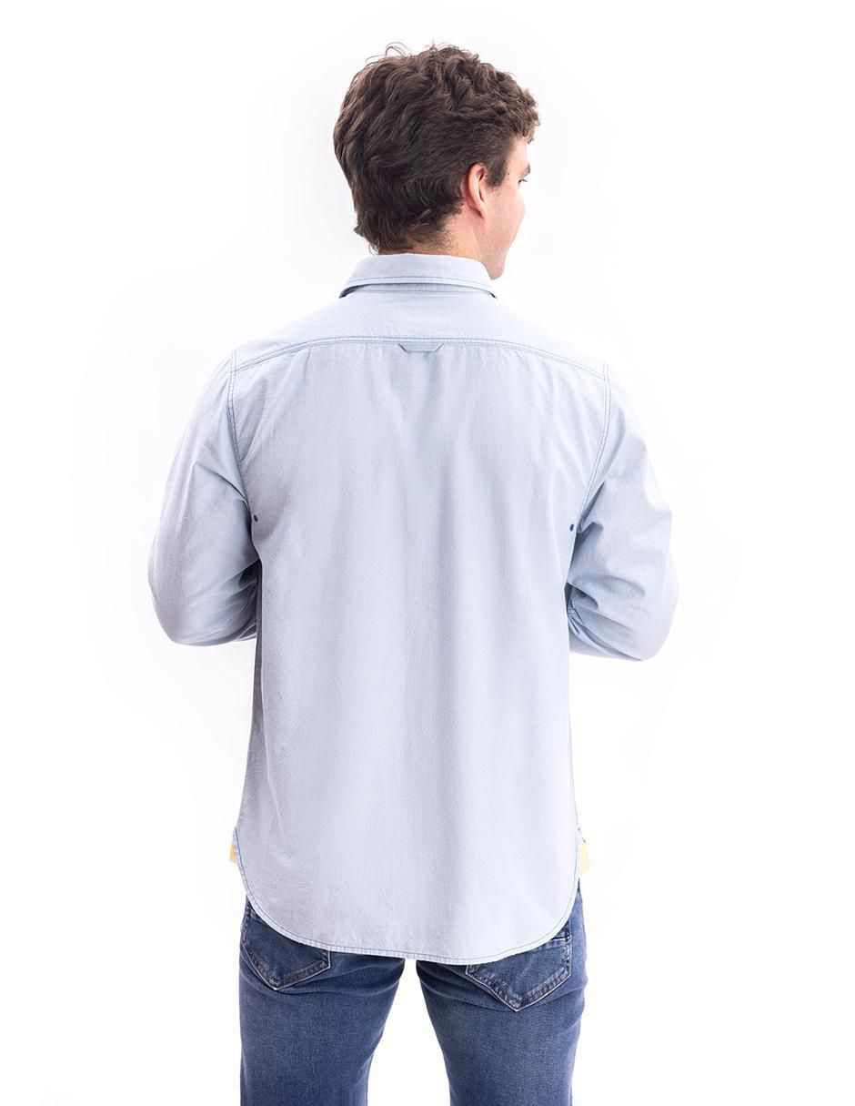 Camisa casual de algodón manga larga para hombre 3