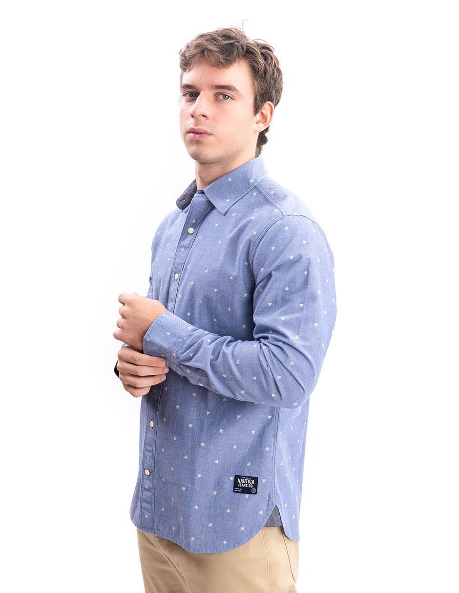 Camisa casual de algodón manga larga para hombre 2
