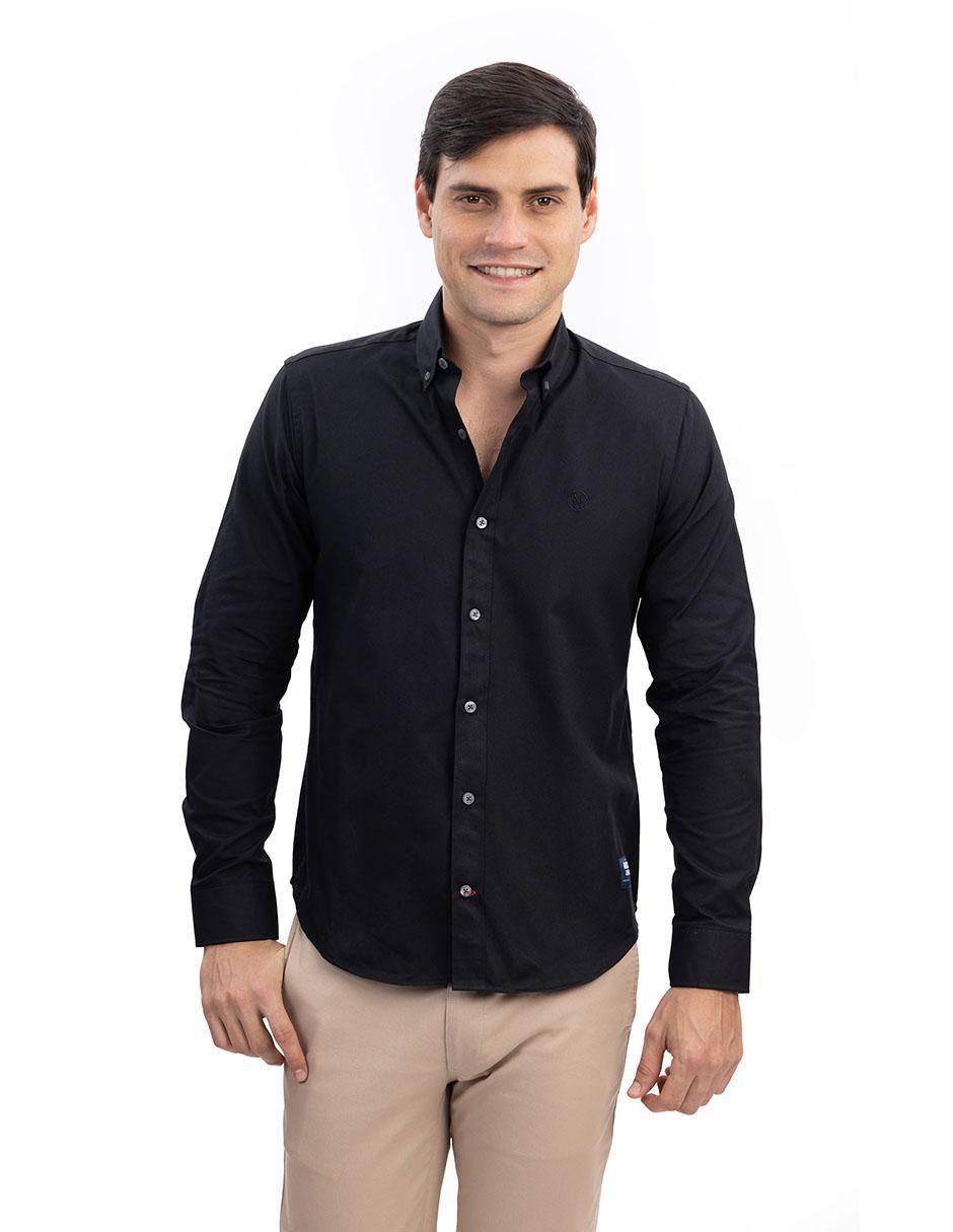 Camisa casual de algodón manga larga para hombre Camisa casual de algodón manga larga para hombre