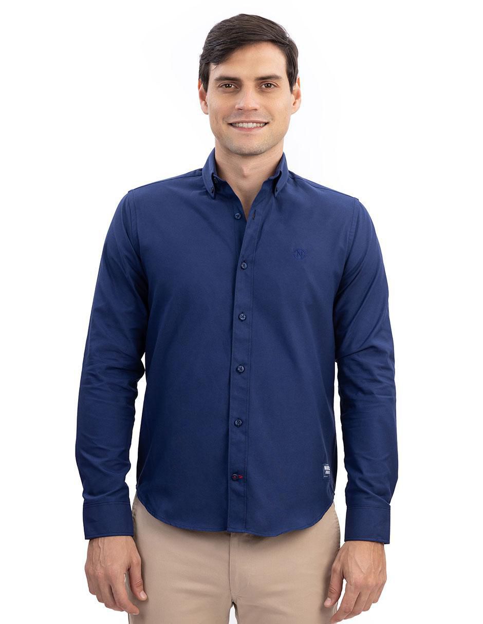 "camisa/sobrecamisa" casual nautica jeans "de" (si aplica) algodón "manga" larga "para hombre"