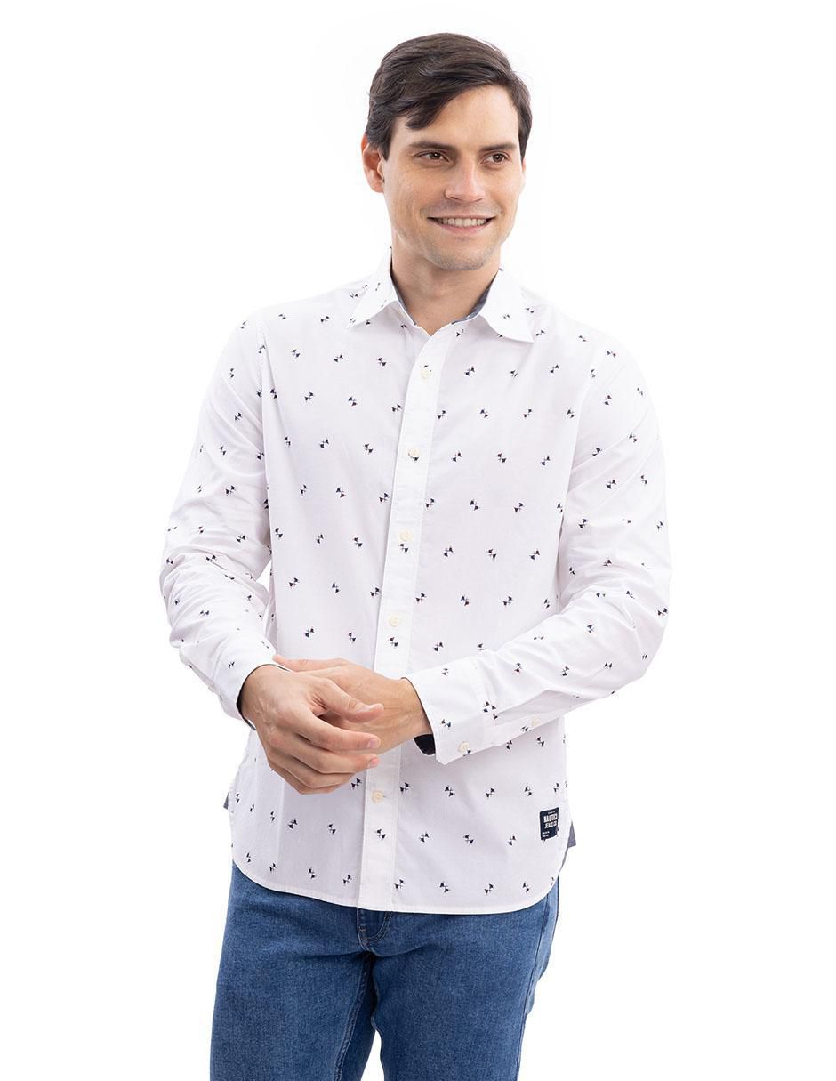 Camisa casual de algodón manga larga para hombre 1