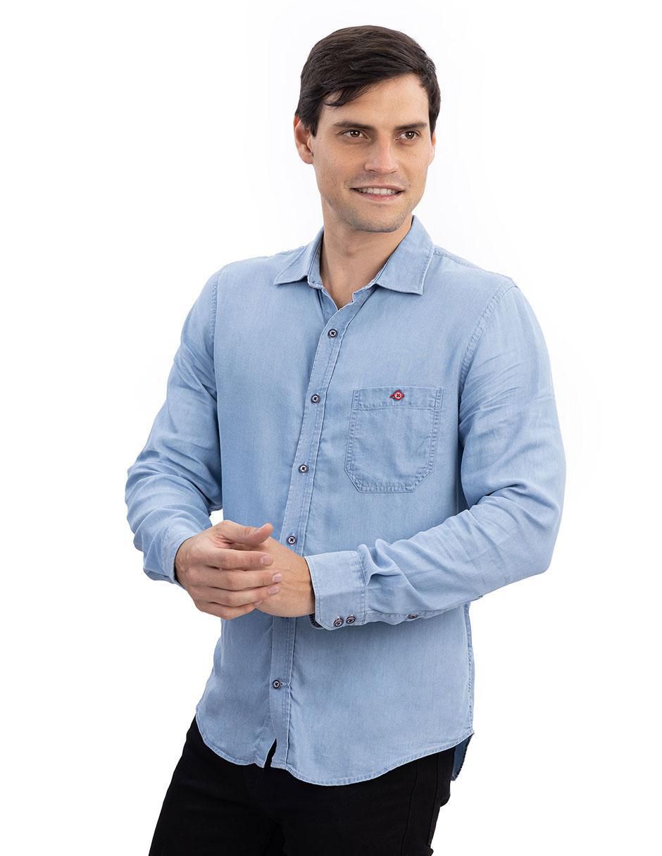Camisa casual manga larga para hombre 2