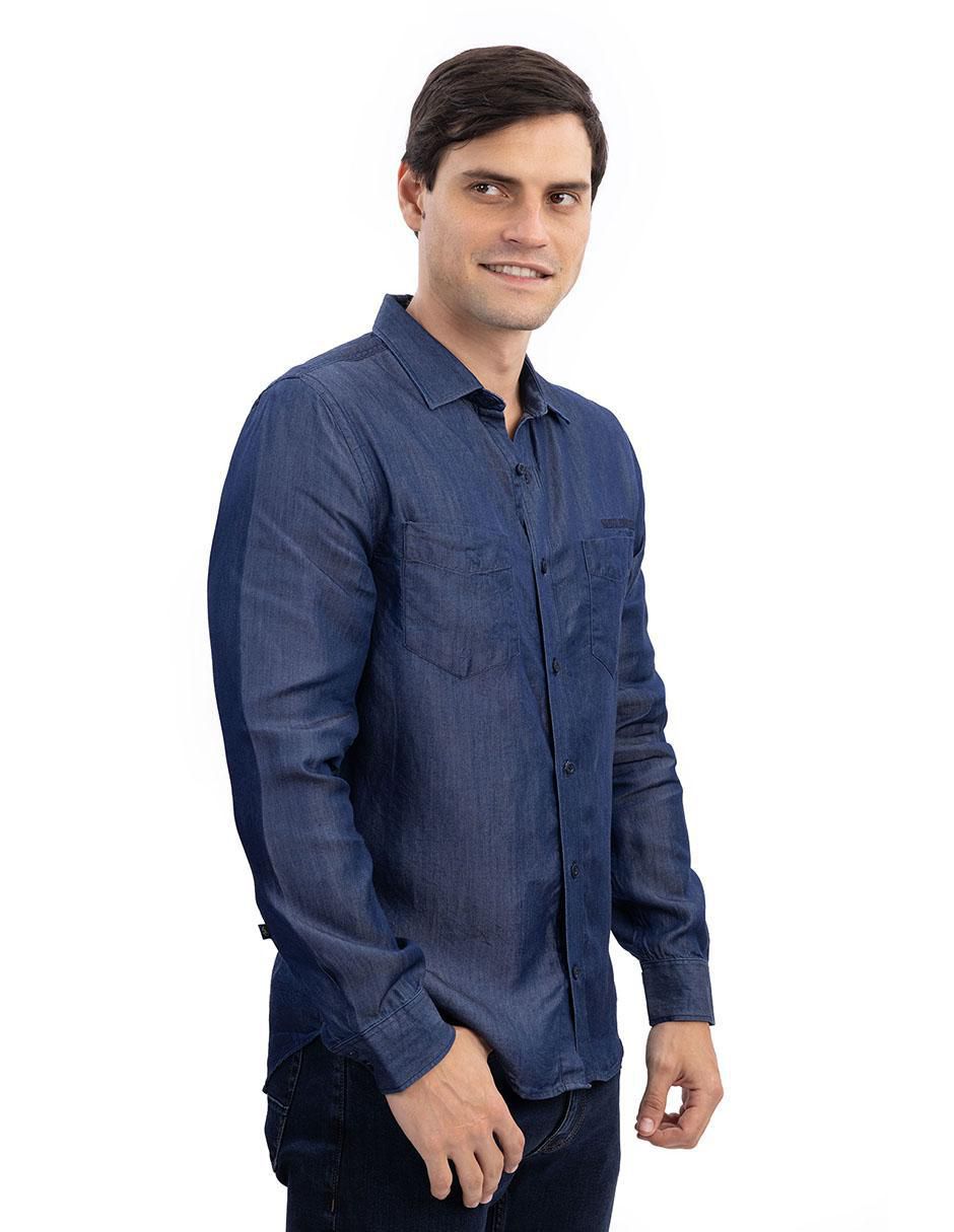 Camisa casual manga larga para hombre 2