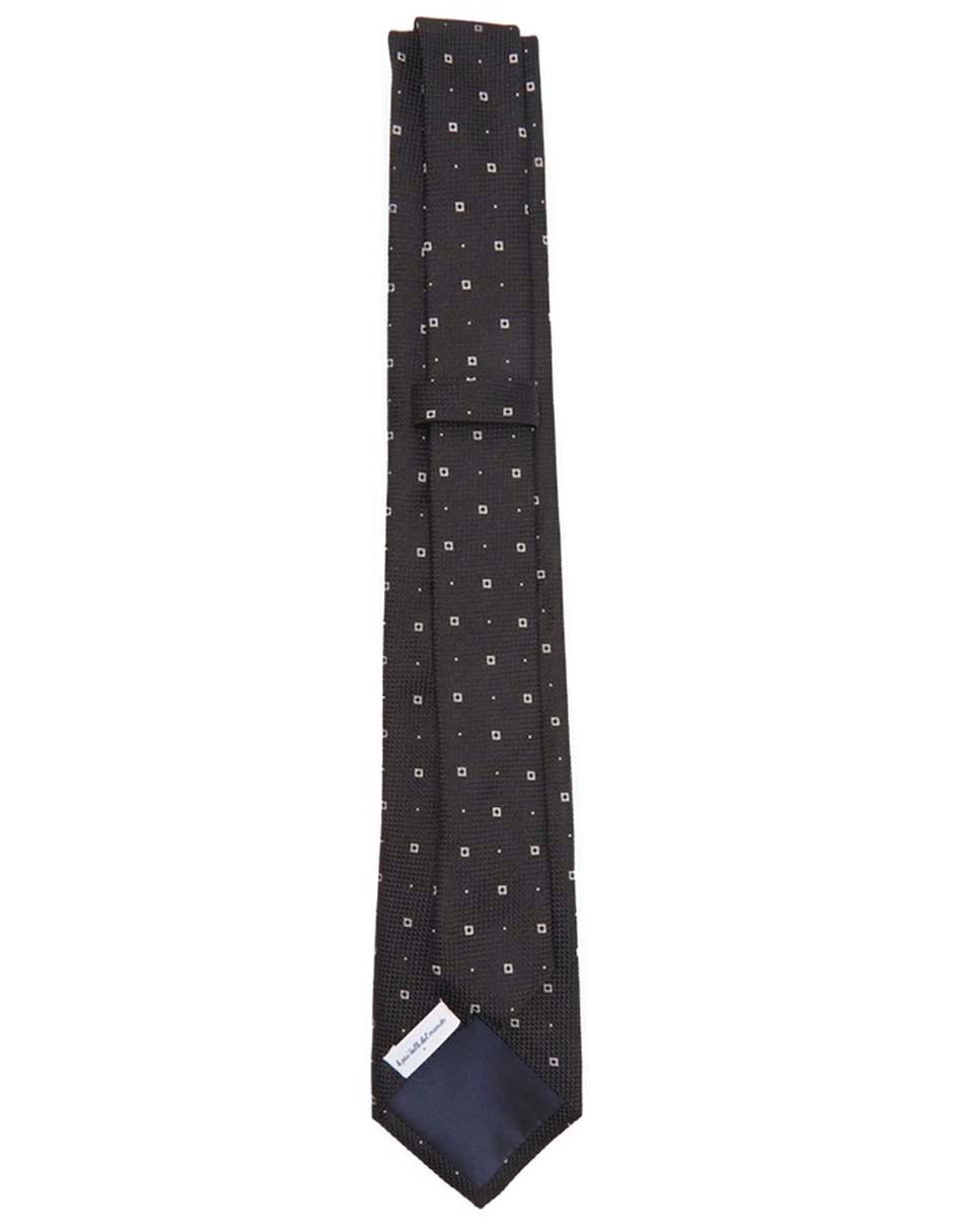 Corbata regular de seda estampado microprint para hombre 2