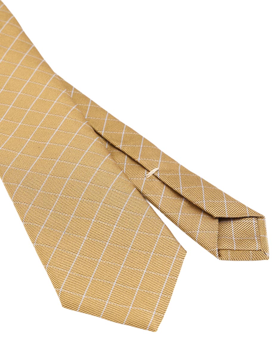 Corbata regular de seda estampado rombos para hombre 3