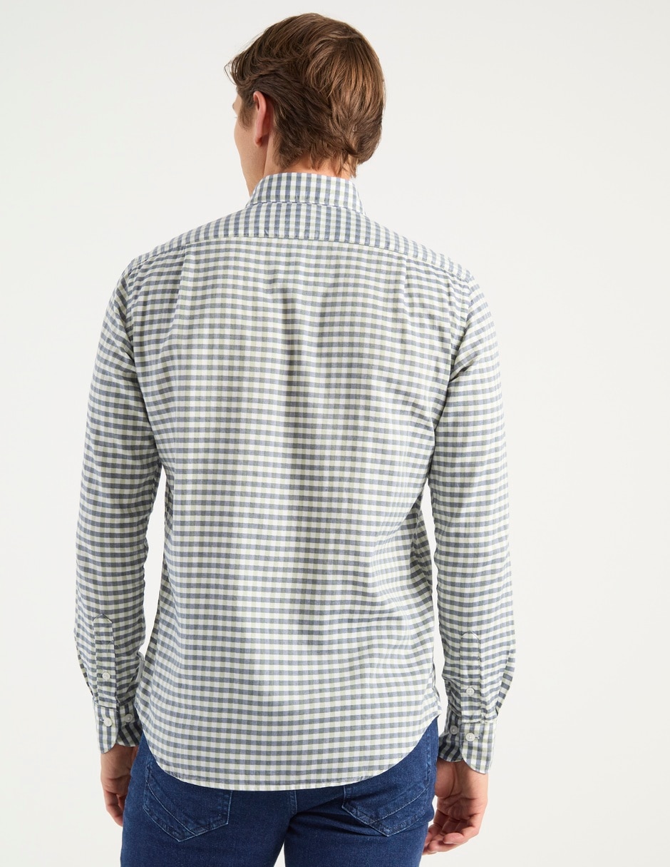 Camisa casual de algodón manga larga para hombre 2