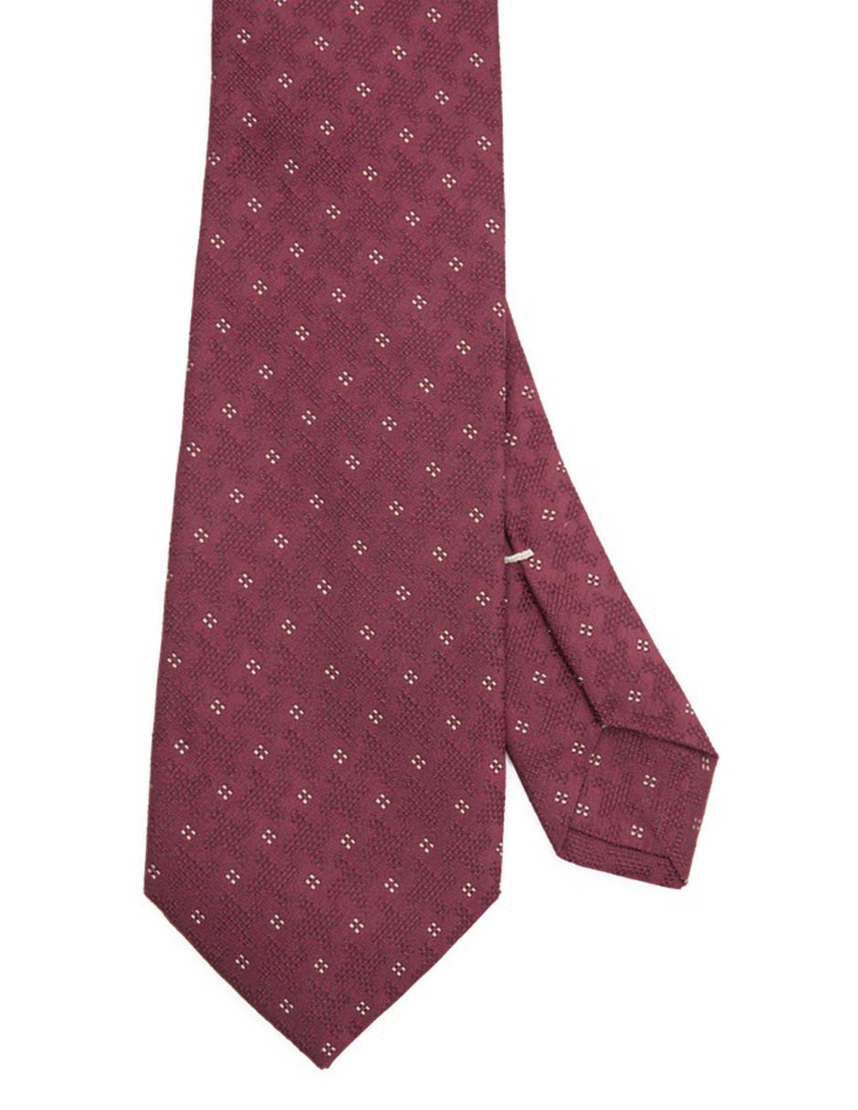 Corbata regular de seda estampado microprint para hombre