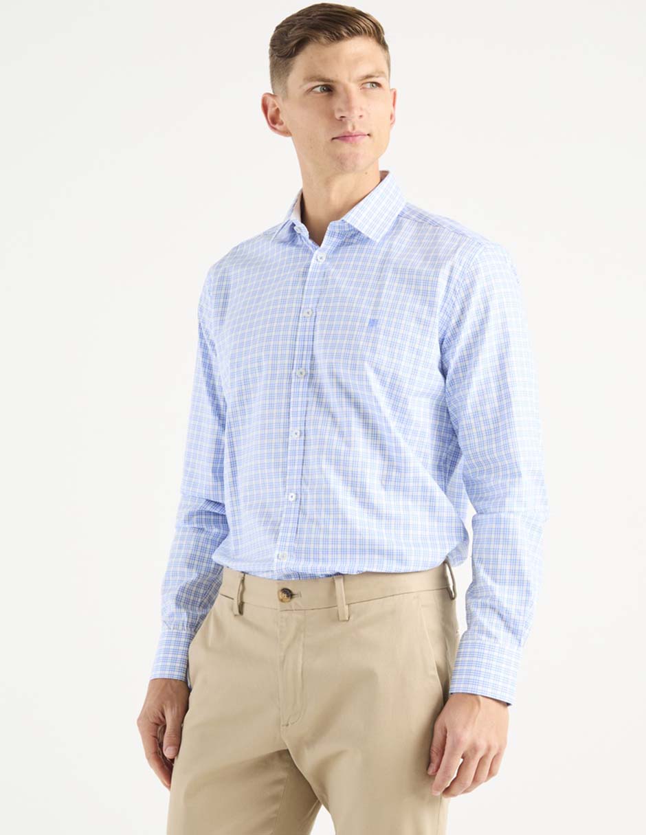 Camisa casual de algodón manga larga para hombre Camisa casual de algodón manga larga para hombre