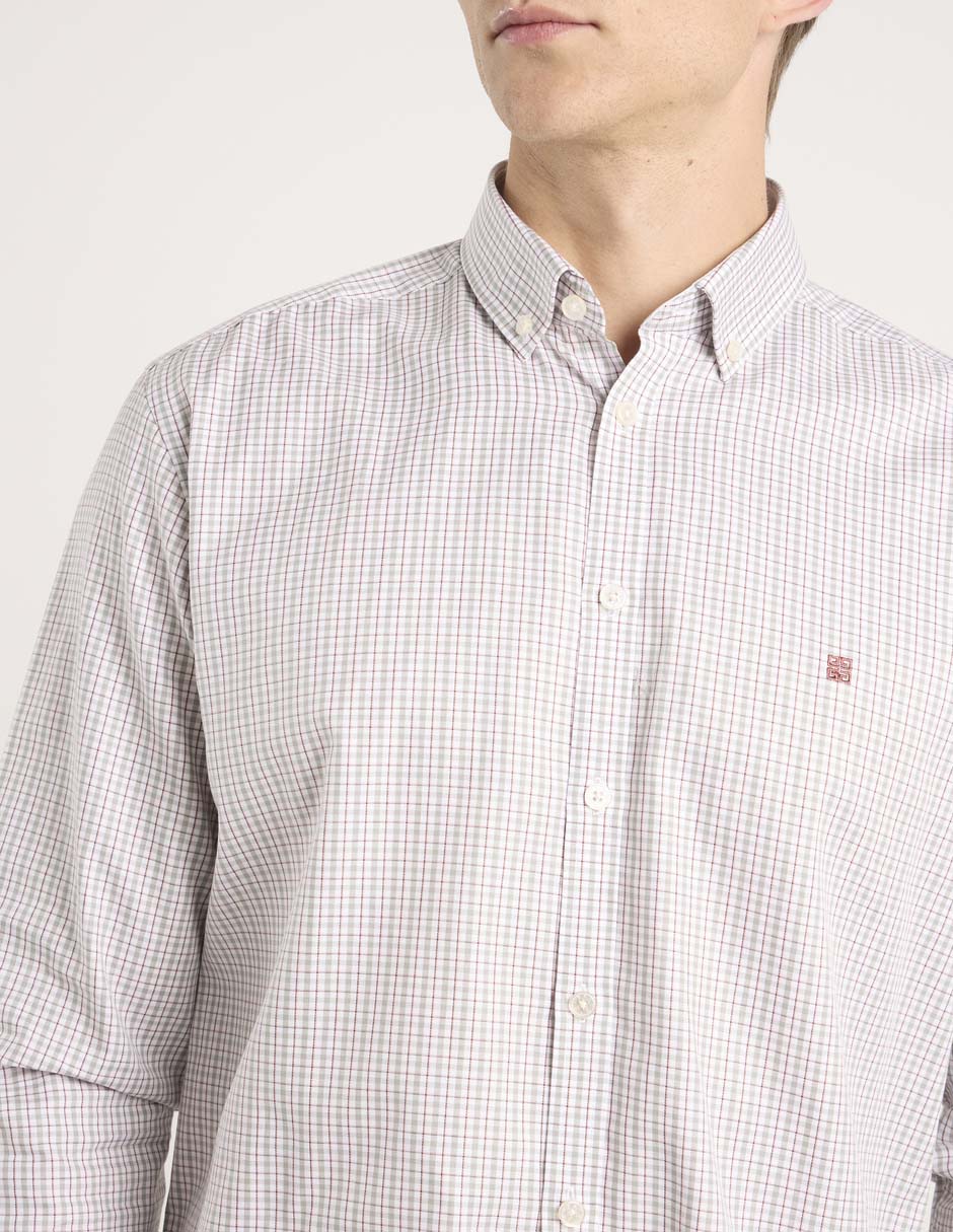 Camisa casual de algodón manga larga para hombre 4