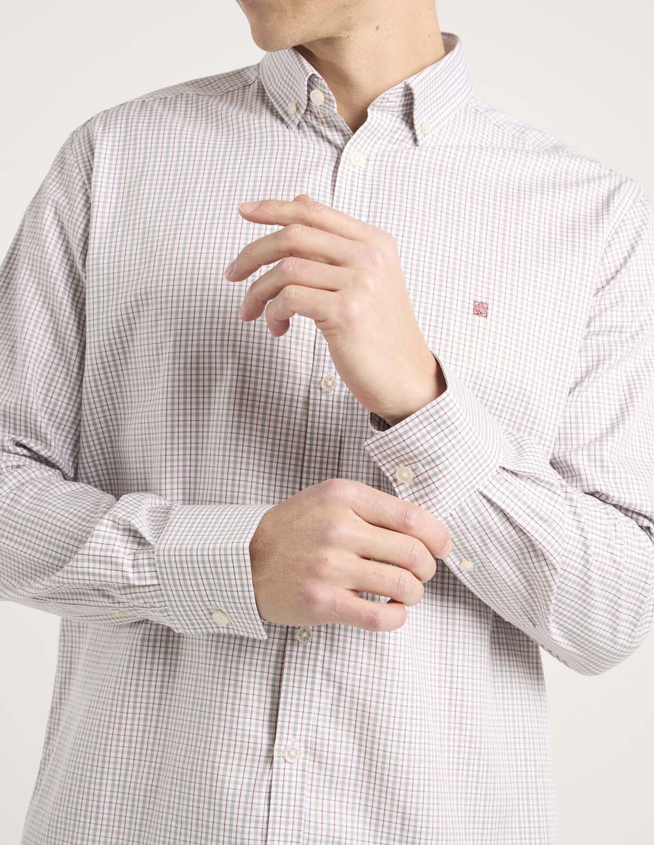 Camisa casual de algodón manga larga para hombre 5