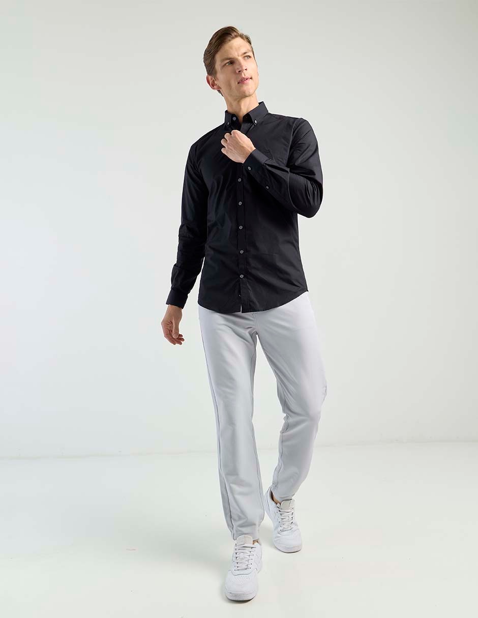 Camisa casual de algodón manga larga para hombre 3
