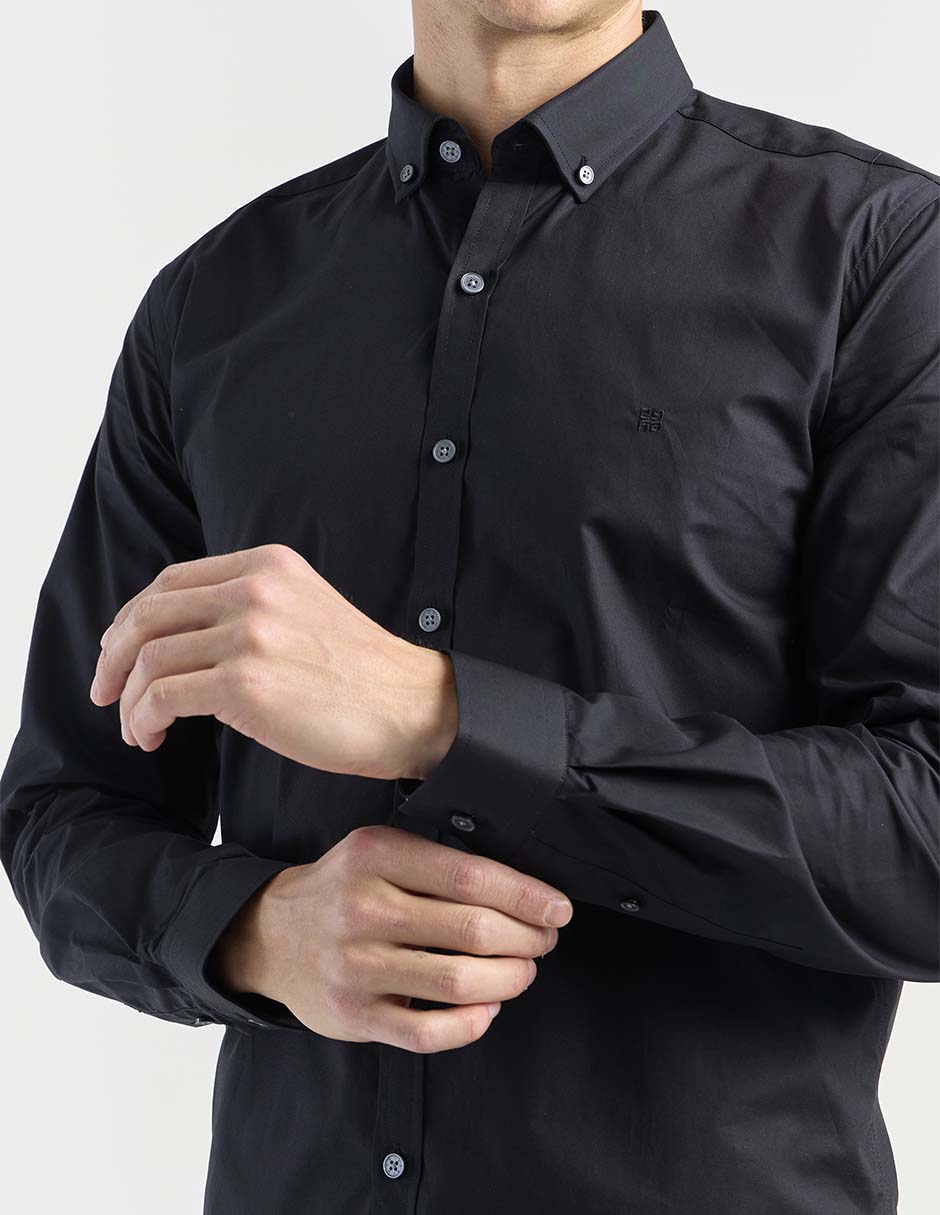 Camisa casual de algodón manga larga para hombre 4
