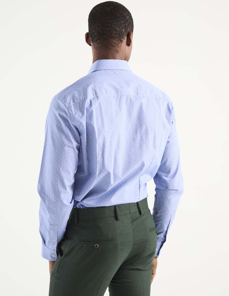 Camisa casual de algodón manga larga para hombre 2