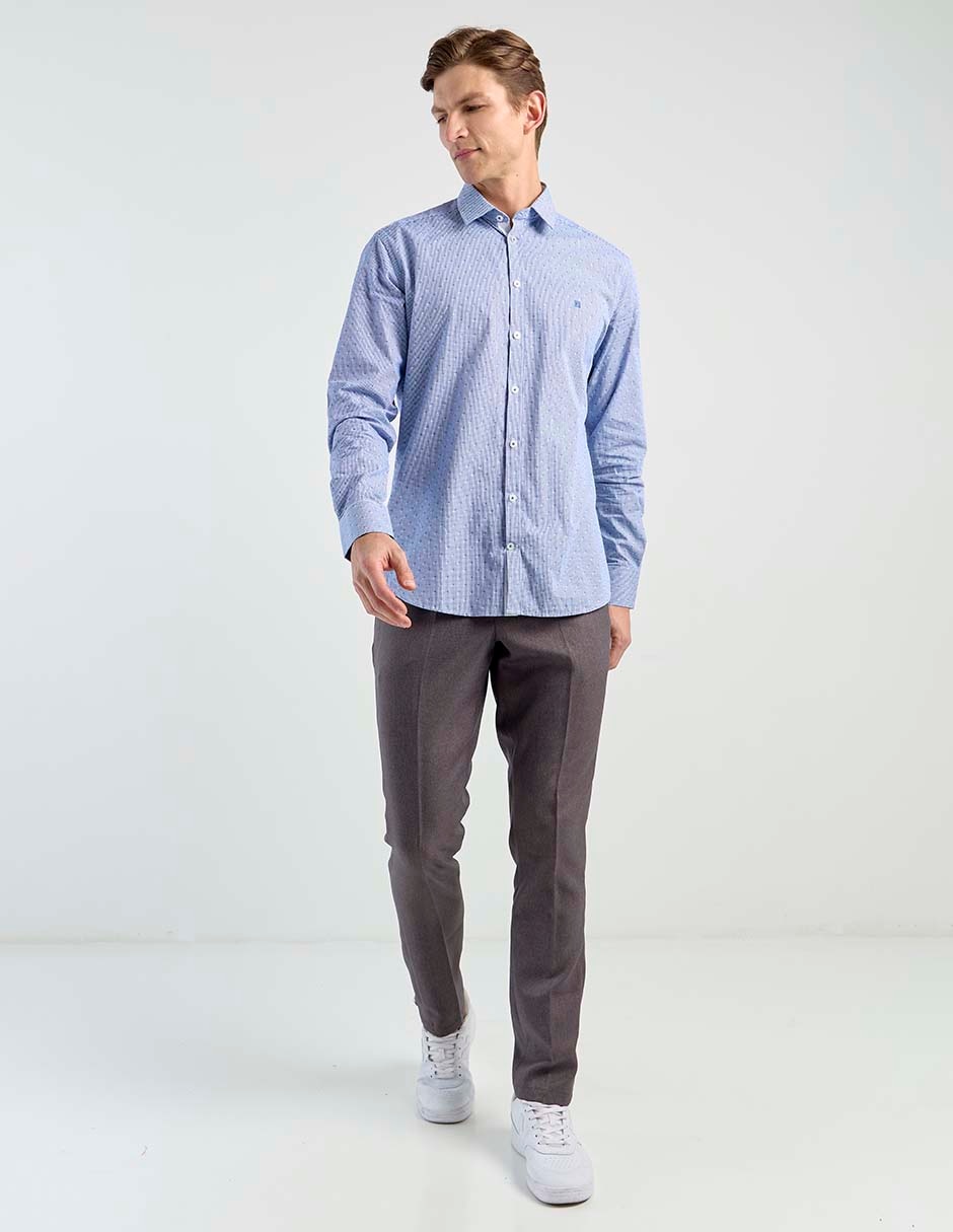 Camisa casual de algodón manga larga para hombre 3
