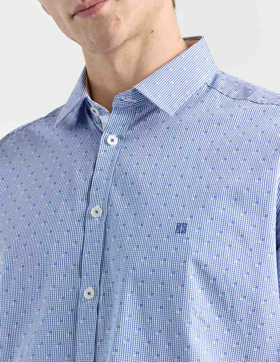 Camisa casual de algodón manga larga para hombre 4