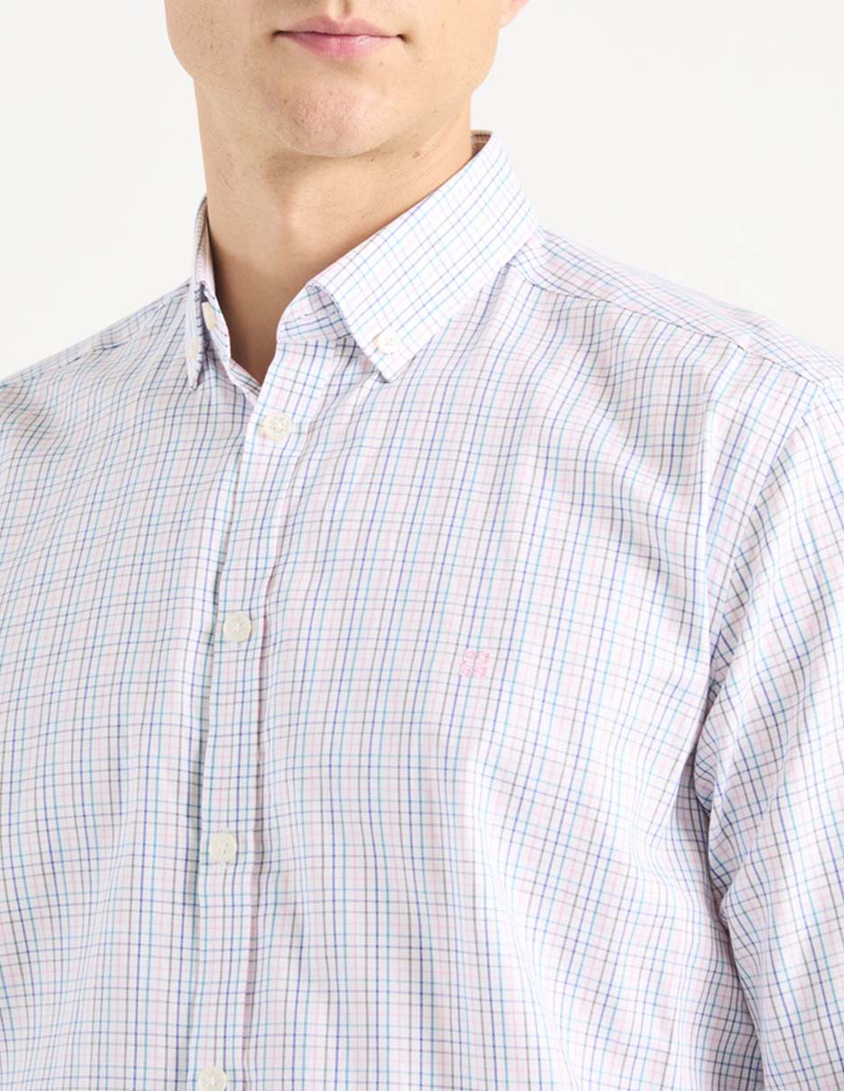 Camisa casual de algodón manga larga para hombre 4