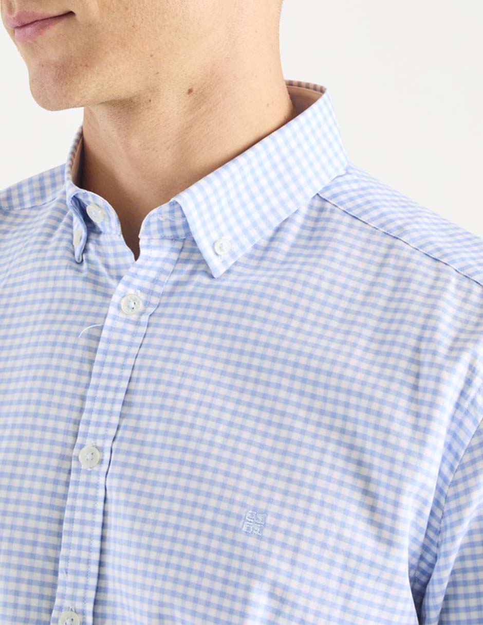 Camisa casual de algodón manga larga para hombre 4