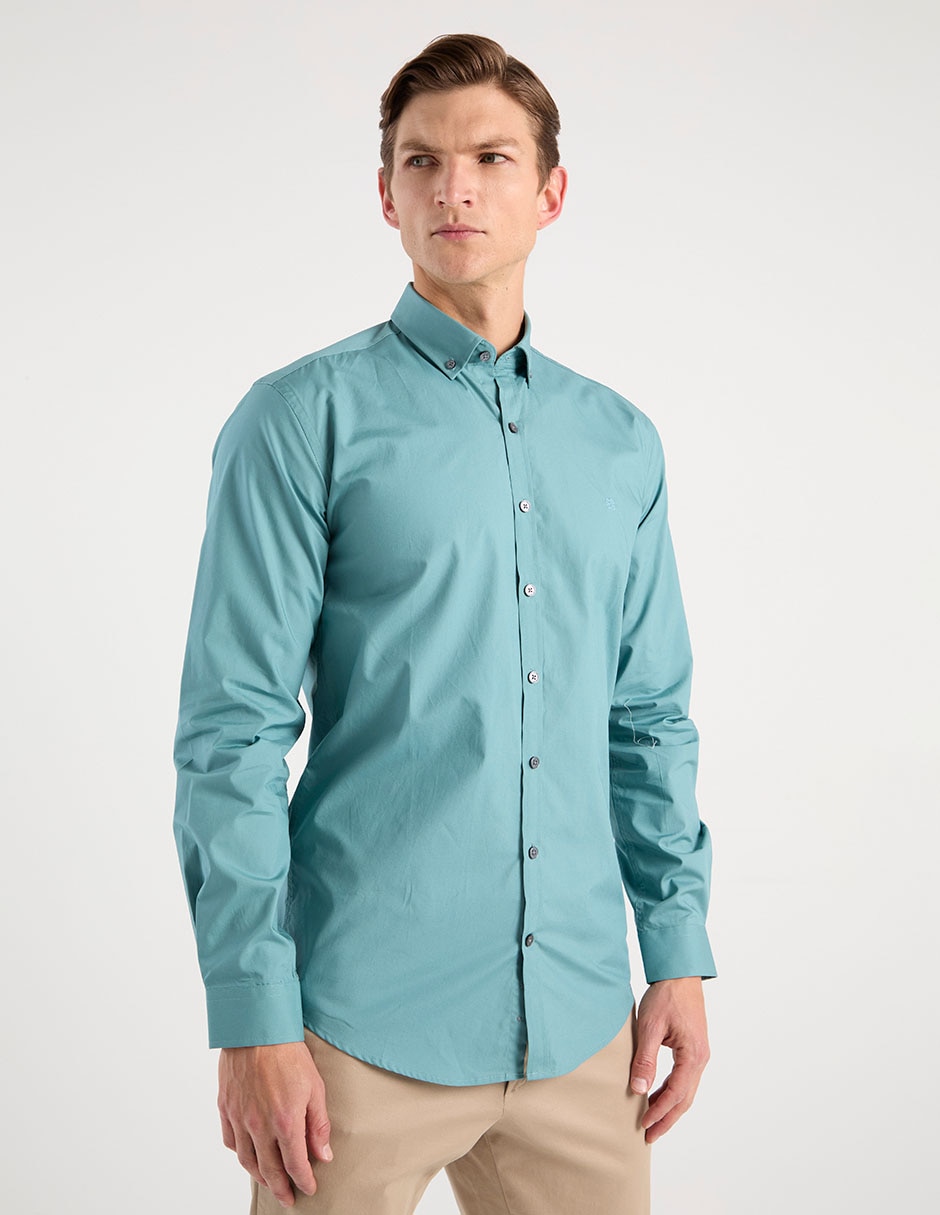 Camisa casual manga larga para hombre