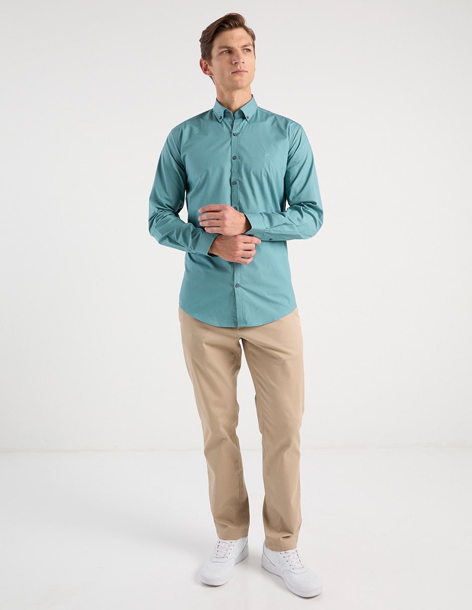 Camisa casual manga larga para hombre 2