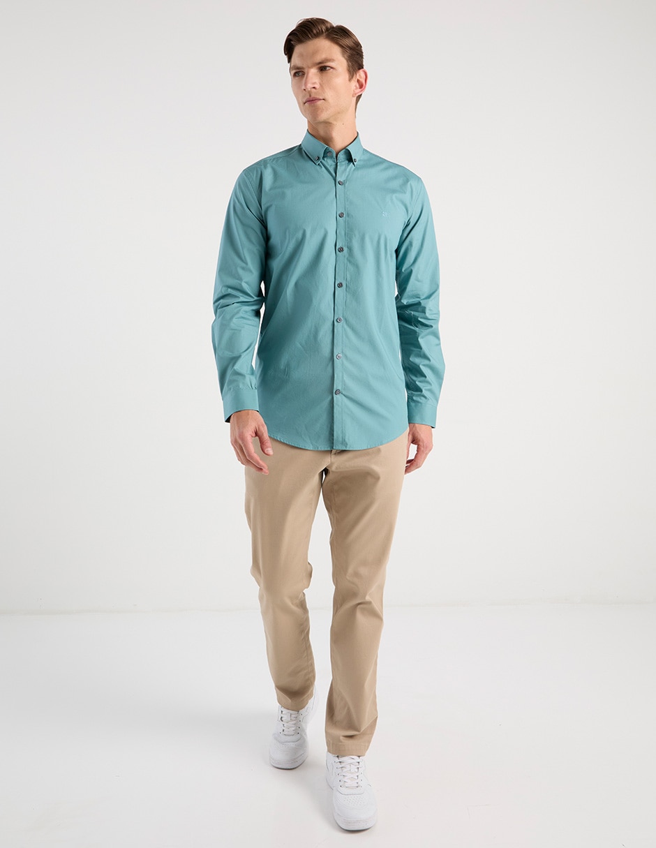 Camisa casual manga larga para hombre 3